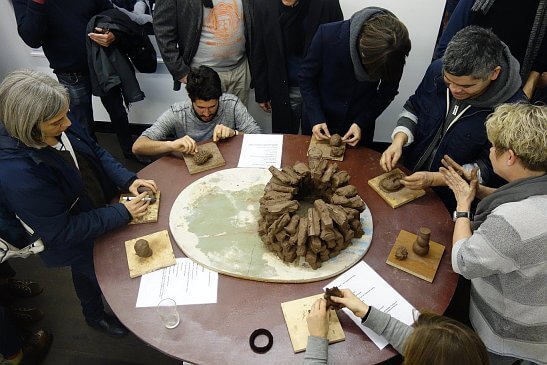 Martin Schepers - Ikonostase - 7.IKONOSTASE IV Das gnadenlose Land, Installationsansicht in der Ausstellung Die Gabe, DG Galerie München, 2015 