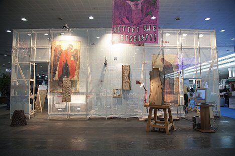 Martin Schepers - Ikonostase - 8.Installationsansicht Ikonostase Praxis Freiheit, CeBIT, Hannover, 2015. 