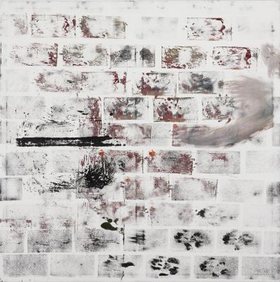 Martin Schepers - Idealstadt Heimat: Britzenale - Sehnsuchts Material Baustoff, 150 x 150 cm, Öl auf Leinwand, 2018 