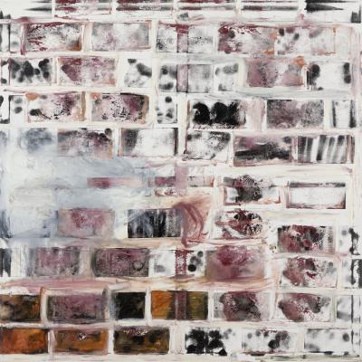 Martin Schepers - Idealstadt Heimat: Britzenale - Sehnsuchts Material Baustoff, 150 x 150 cm, Öl auf Leinwand, 2018