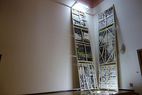 Martin Schepers - Idealstadt Heimat: Düsseldorf - Installationsansicht Der Möglichkeitsraum steckt im Ziegelstein, Kunstakademie Düsseldorf, November 2018