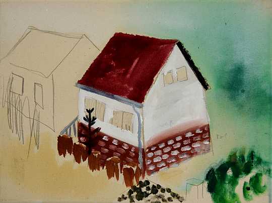Martin Schepers - Idealstadt Heimat: Loitz - Aus der Serie Ideal Stadt Heimat, 30 x 40 cm, Öl auf Leinwand, 2016 