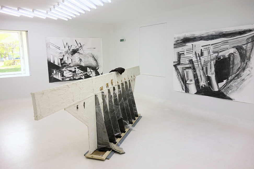 Installationsansicht "La Fuite"<br>International Center of Art Vassiviere, 2016