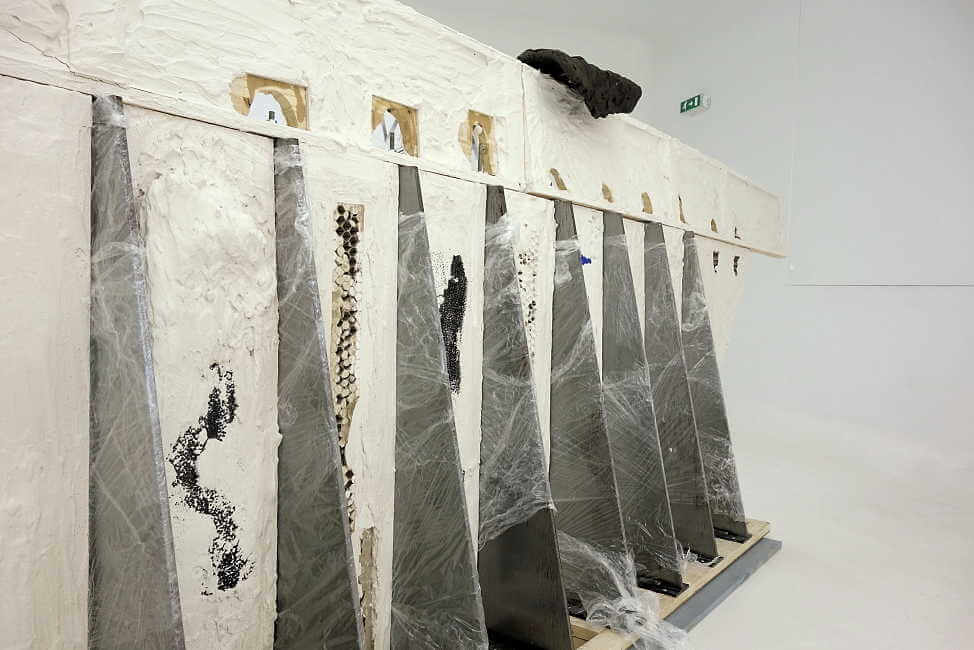 Installationsansicht "La Fuite"<br>International Center of Art Vassiviere, 2016